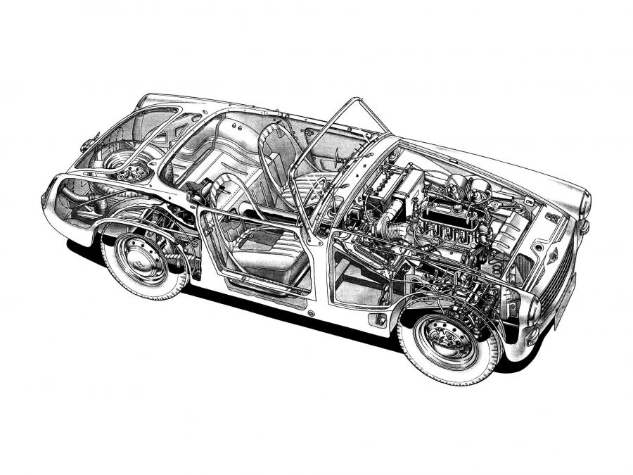 Схема Austin-Healey Sprite (Mk II) 1961 года  (UK) (фото 3 из 3)